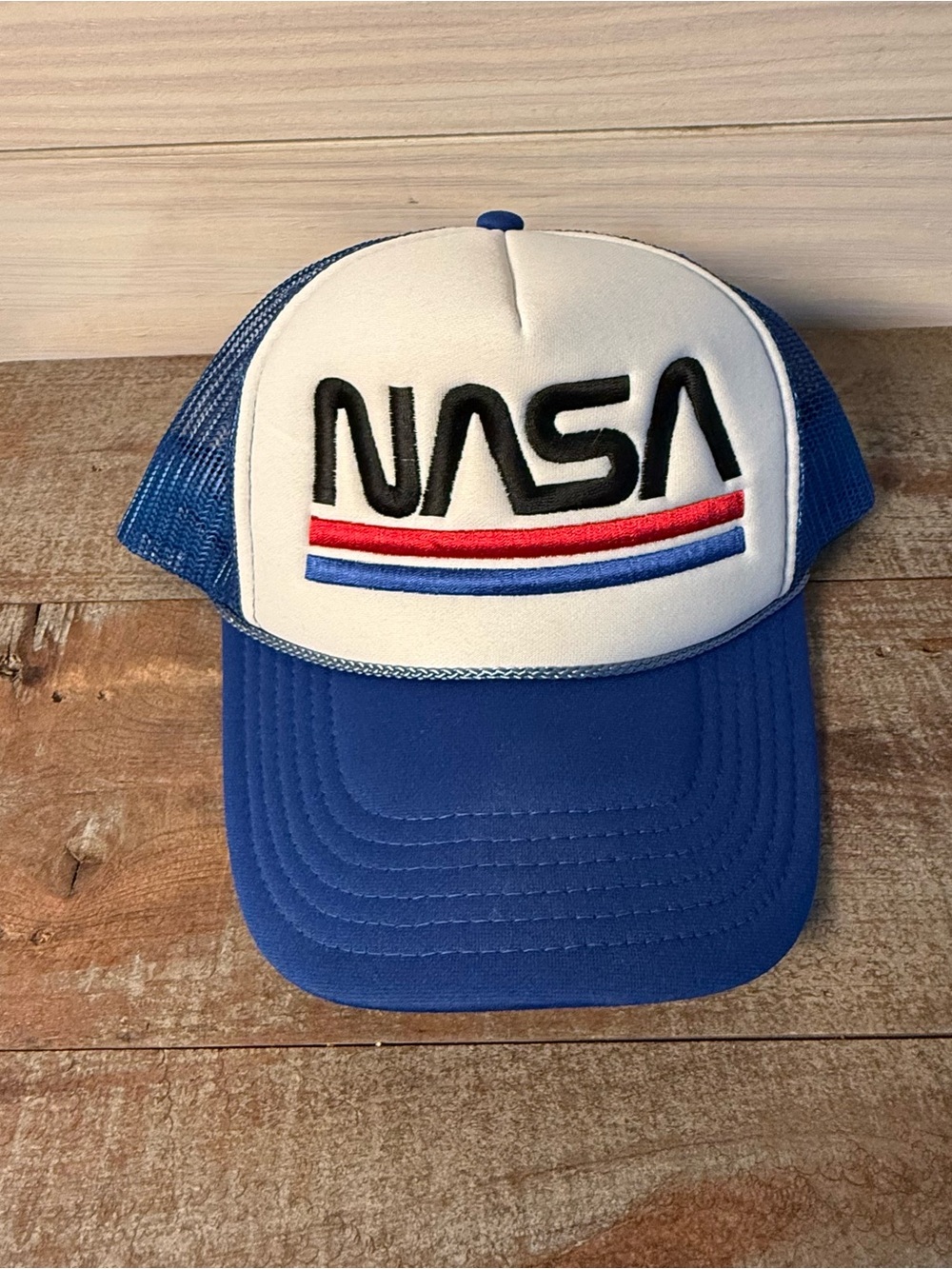 Vintage NASA Snapback Trucker Hat Otto Brand Embroidered Mesh Adjustable Cap